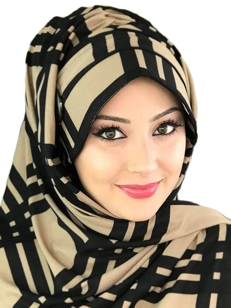 New Fashion Islamic Muslim Headscarf Hijab Clothing Scarf Hijab Ready Wrap Black Milk Coffee Pattern Buckle Striped Hat Shawl
New Fashion Islamic Muslim Headscarf Hijab Clothing Scarf Hijab Ready Wrap Black Milk Coffee Pattern Buckle Striped Hat Shawl