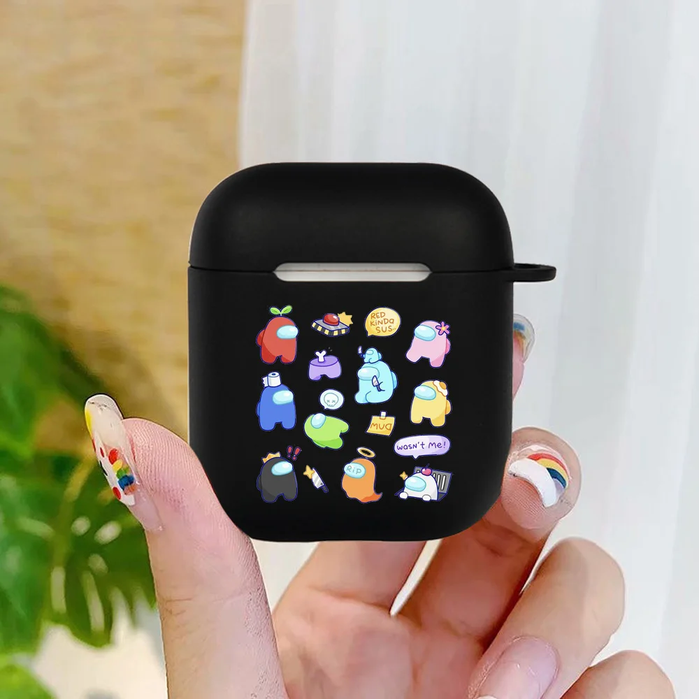 Silicone Matte Black Cover For Apple air pods 1 2 Case Wireless Earphone Accessories Airpod 2 Cases Cartoon Among Us Game Funda
Silicone Matte Black Cover For Apple air pods 1 2 Case Wireless Earphone Accessories Airpod 2 Cases Cartoon Among Us Game Funda