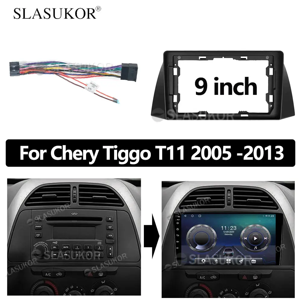 9 INCH Android Car frame Kit Fascia Panel For Chery Tiggo T11 2005 2006 2007 2008 -2013 ABS Android Big Screen Radio Audio Frame 
9 INCH Android Car frame Kit Fascia Panel For Chery Tiggo T11 2005 2006 2007 2008 -2013 ABS Android Big Screen Radio Audio Frame