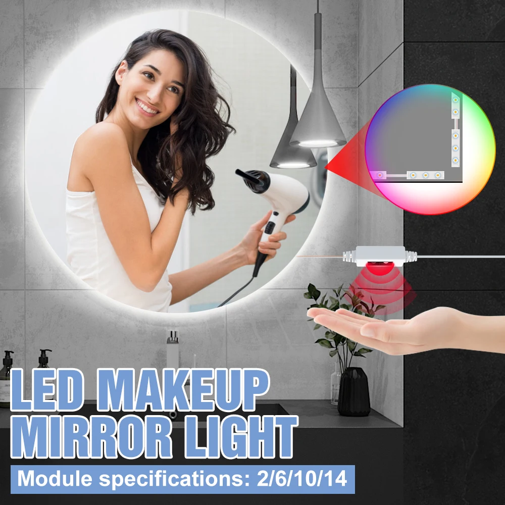 LED Vanity Mirror Lamp USB Dimmable Bulb Kit Dressing Table Makeup Lighting For Room Bathroom Decorative Wall Mirrors Led Lights
LED Vanity Mirror Lamp USB Dimmable Bulb Kit Dressing Table Makeup Lighting For Room Bathroom Decorative Wall Mirrors Led Lights