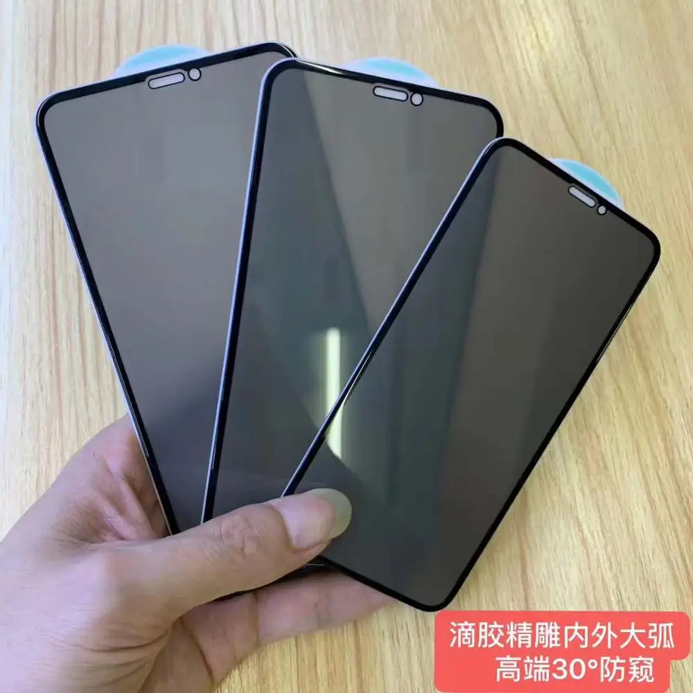 Sinzean 25pcs For iphone 12 Pro11 Pro max /678 plus/XS MAX/XR 3D Full Glue Privacy Tempered Glass Screen Protector in opp bag | Мобильные