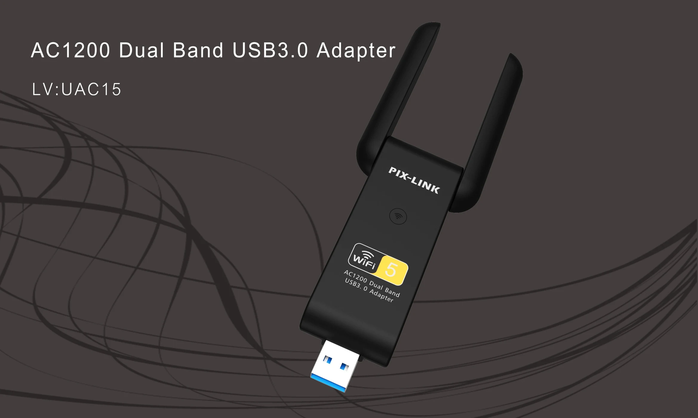 USB Wi-Fi адаптер PIXLINK1200Mbps беспроводной сетевой двухдиапазонный 5 ГГц и 2 4 с антеннами