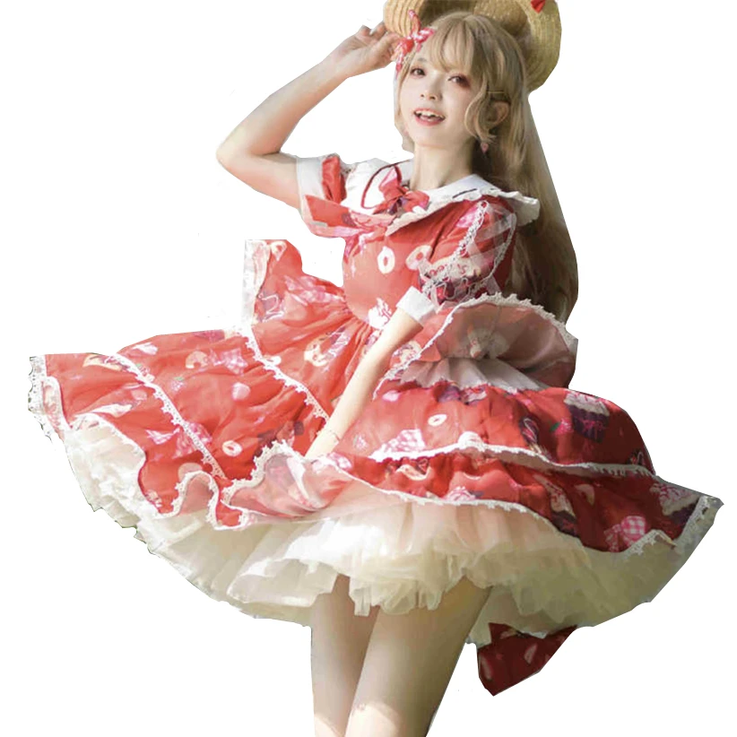 Women Dress For Female Lolita Sweet Blouse Lo Cake Dress Small Cute Shirts Japanese Kawaii Clothing Donut Party Skirt
Women Dress For Female Lolita Sweet Blouse Lo Cake Dress Small Cute Shirts Japanese Kawaii Clothing Donut Party Skirt