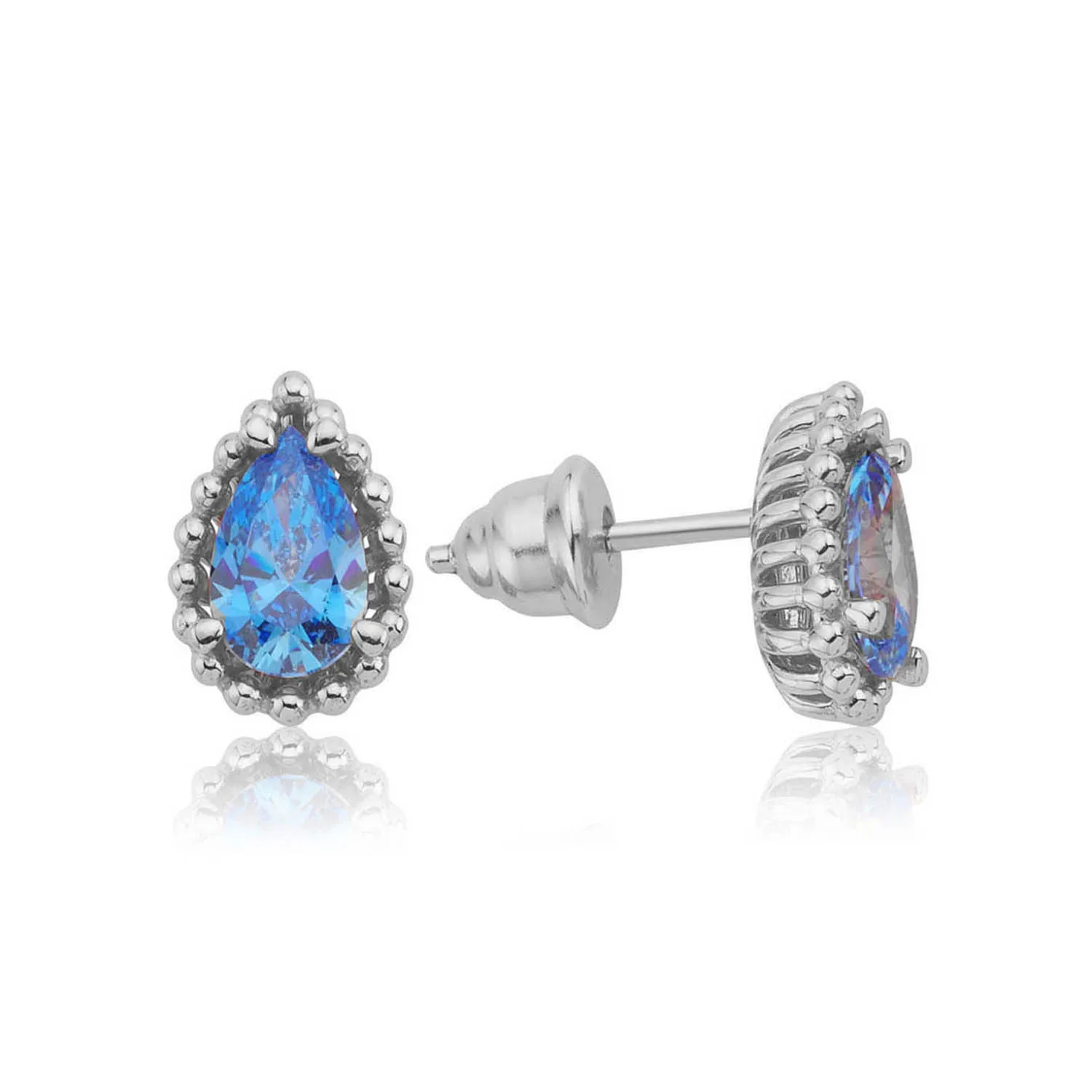 Valori Jewels 1.5 Carat, Zirconia Fancy Blue Pear Gemstone, Rhodium Plated, Sterling Silver Earrings
Valori Jewels 1.5 Carat, Zirconia Fancy Blue Pear Gemstone, Rhodium Plated, Sterling Silver Earrings