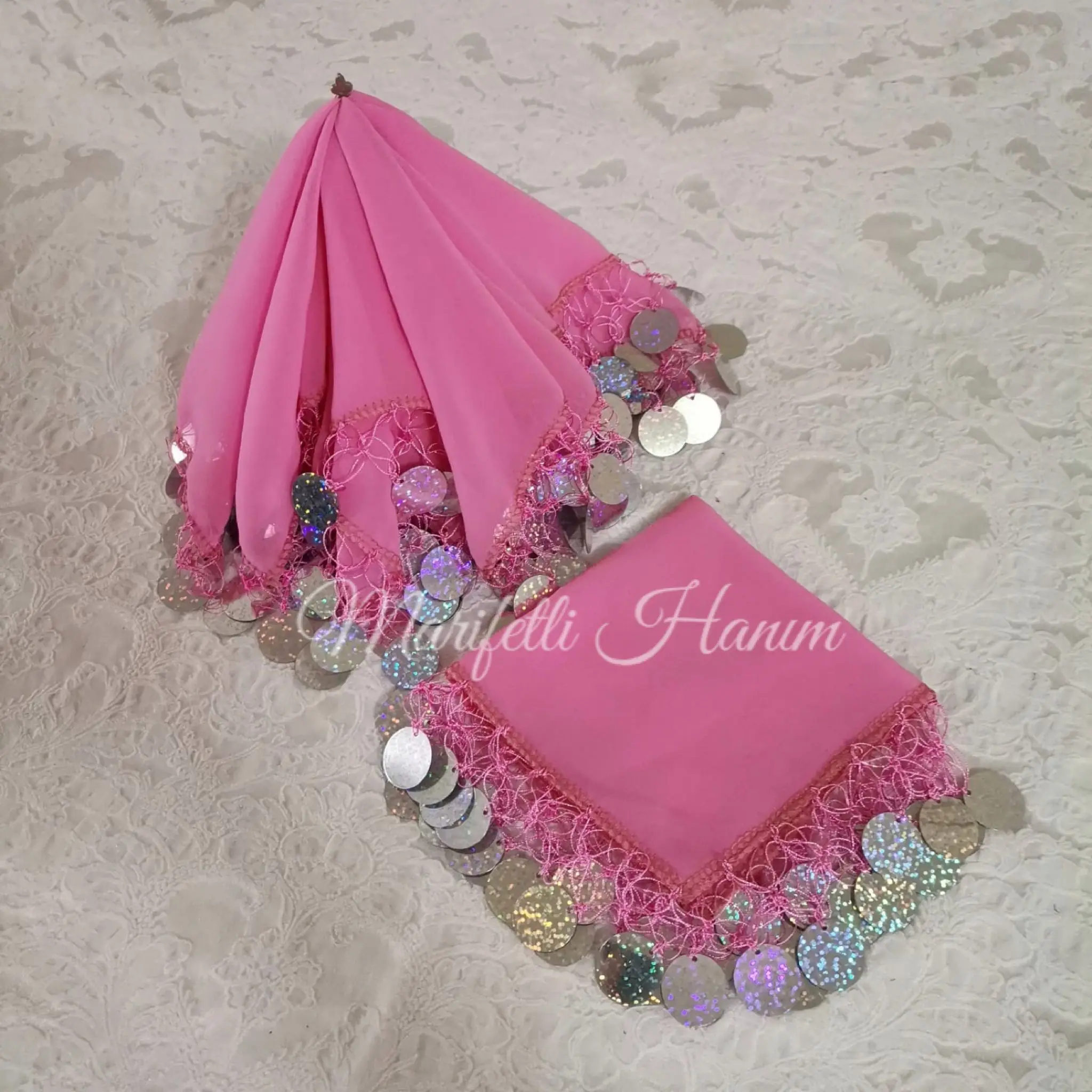 Sweet Pink 10 Pieces Package Gelin Halay Mendili for Bride and Bridesmaids Henna and Wedding Dance Scarf Tanztücher Accessories
Sweet Pink 10 Pieces Package Gelin Halay Mendili for Bride and Bridesmaids Henna and Wedding Dance Scarf Tanztücher Accessories