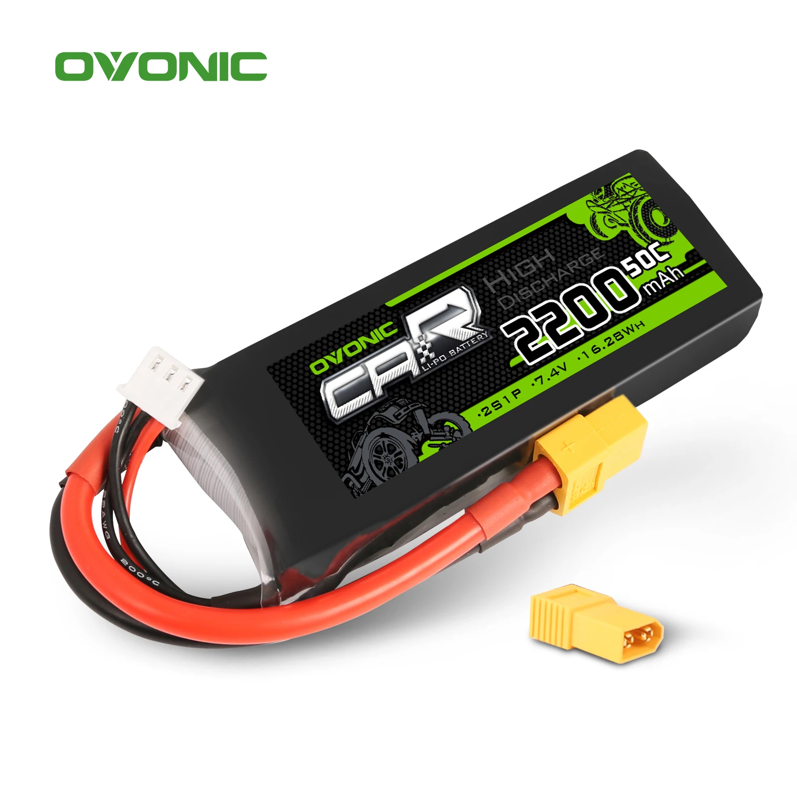 OVONIC 2200mAh 7.4V Lipo 2S Batteries 50C Max 100C XT60 Plug for RC Helicopter Airplane Boat Truck Car
OVONIC 2200mAh 7.4V Lipo 2S Batteries 50C Max 100C XT60 Plug for RC Helicopter Airplane Boat Truck Car