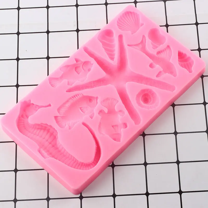 Seahorse Starfish Shell Conch Fish Silicone Mold Baby Birthday Fondant Cake Decorating Tools Candy Clay Chocolate Gumpaste Mould
Seahorse Starfish Shell Conch Fish Silicone Mold Baby Birthday Fondant Cake Decorating Tools Candy Clay Chocolate Gumpaste Mould