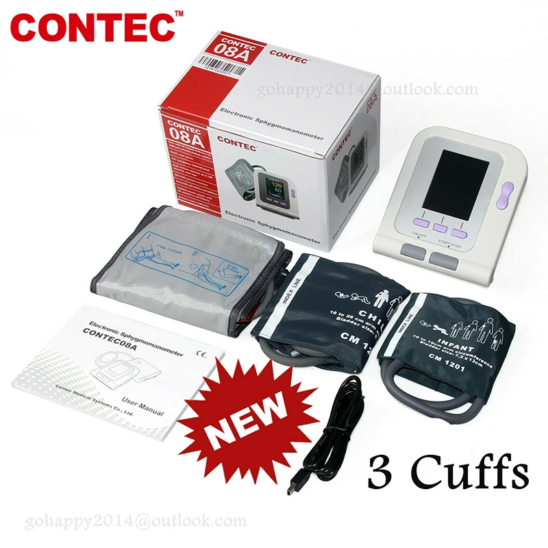 CONTEC08A Portable Digital Blood Pressure Monitor NIBP SW Sphygmomanometer With Neonate Infant Child/Pediatric Cuff s
CONTEC08A Portable Digital Blood Pressure Monitor NIBP SW Sphygmomanometer With Neonate Infant Child/Pediatric Cuff s