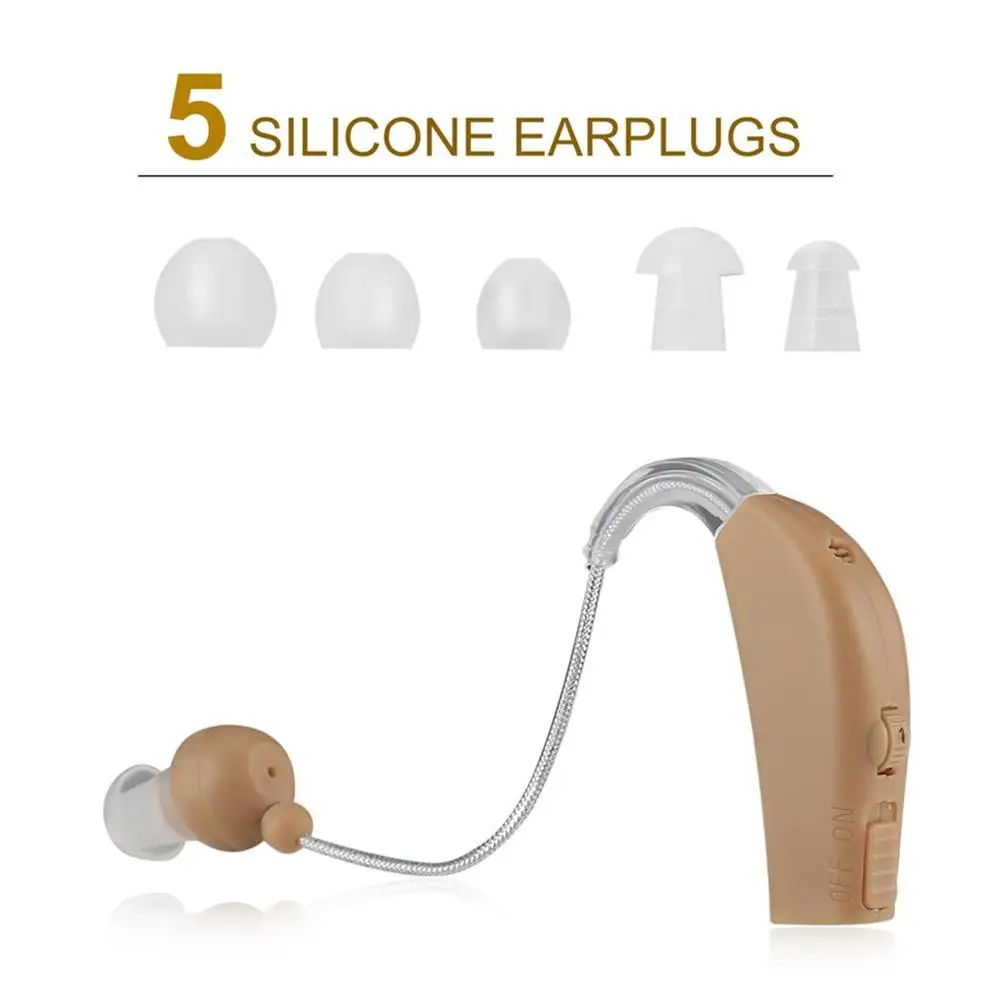 Перезаряжаемый пластиковый мини-слуховой аппарат усилитель звука и голоса с