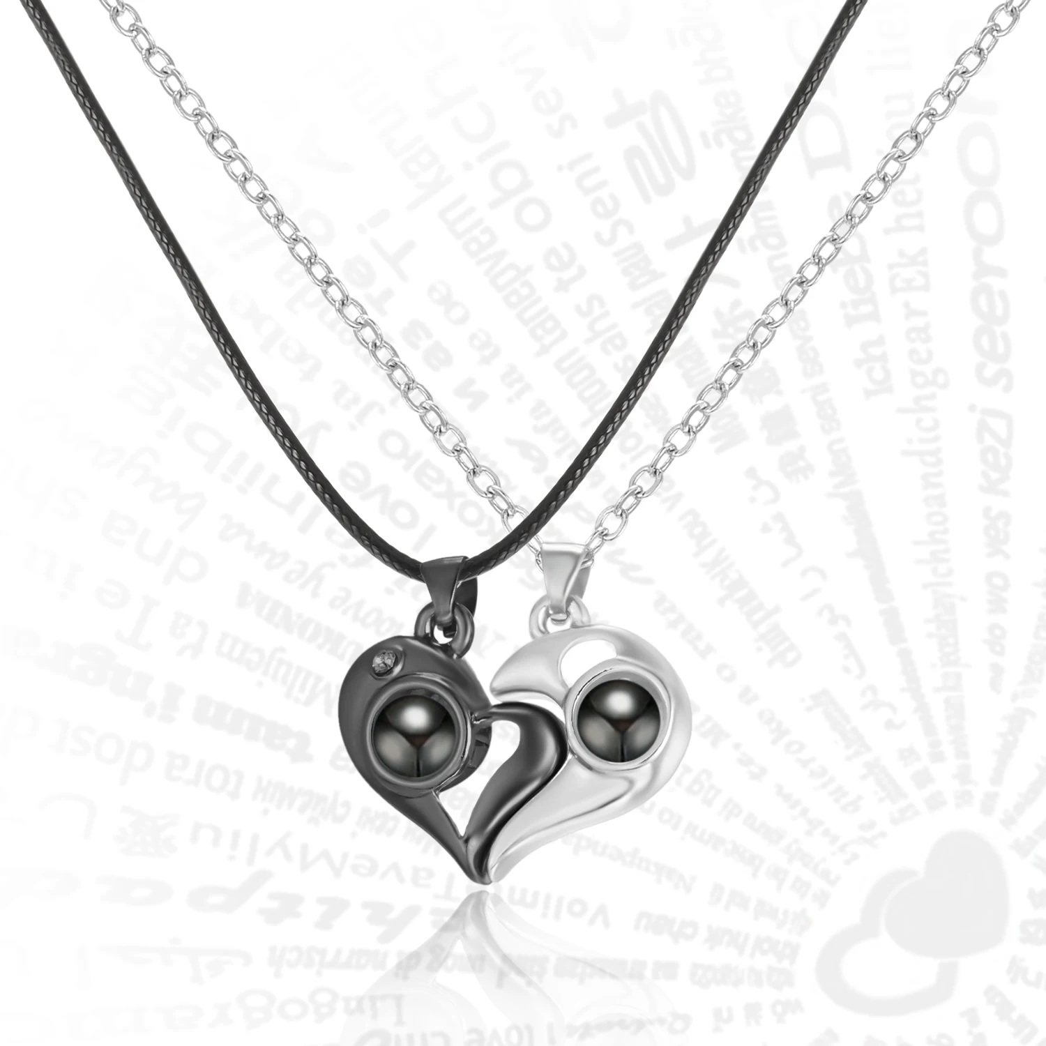 2pcs Magnetic Couple Necklace I Love You Projection Creative Attraction Heart Shape Pendant Necklace For Women Men Jewelry Gift
2pcs Magnetic Couple Necklace I Love You Projection Creative Attraction Heart Shape Pendant Necklace For Women Men Jewelry Gift