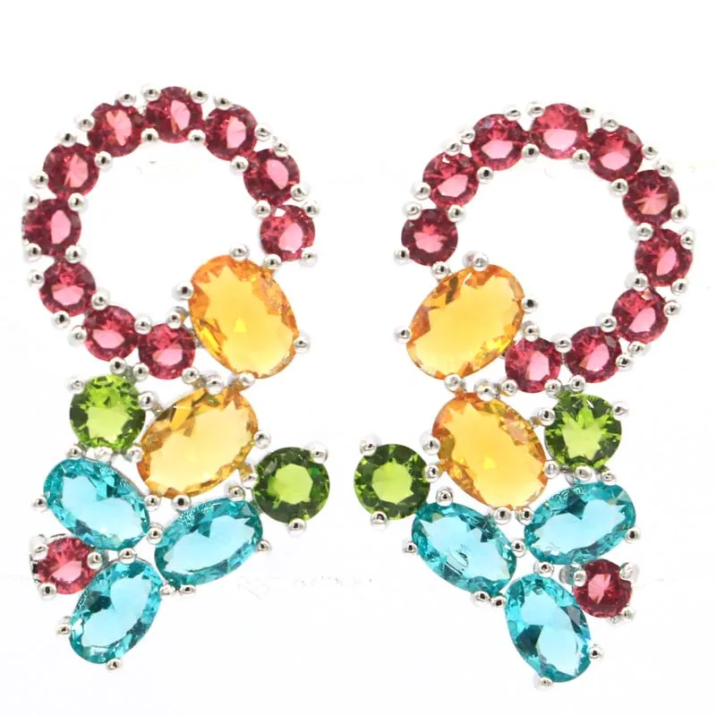 31x15mm Multi Color 4.8g Garnet Citrine Aquamarine Peridot For Woman's Wedding 925 Sterling Silver Stud Earrings
31x15mm Multi Color 4.8g Garnet Citrine Aquamarine Peridot For Woman's Wedding 925 Sterling Silver Stud Earrings