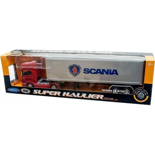 Welly Metal Scania V8 R730 Trailer Truck 1-32 Scale 55 Cm Die Cast Metal