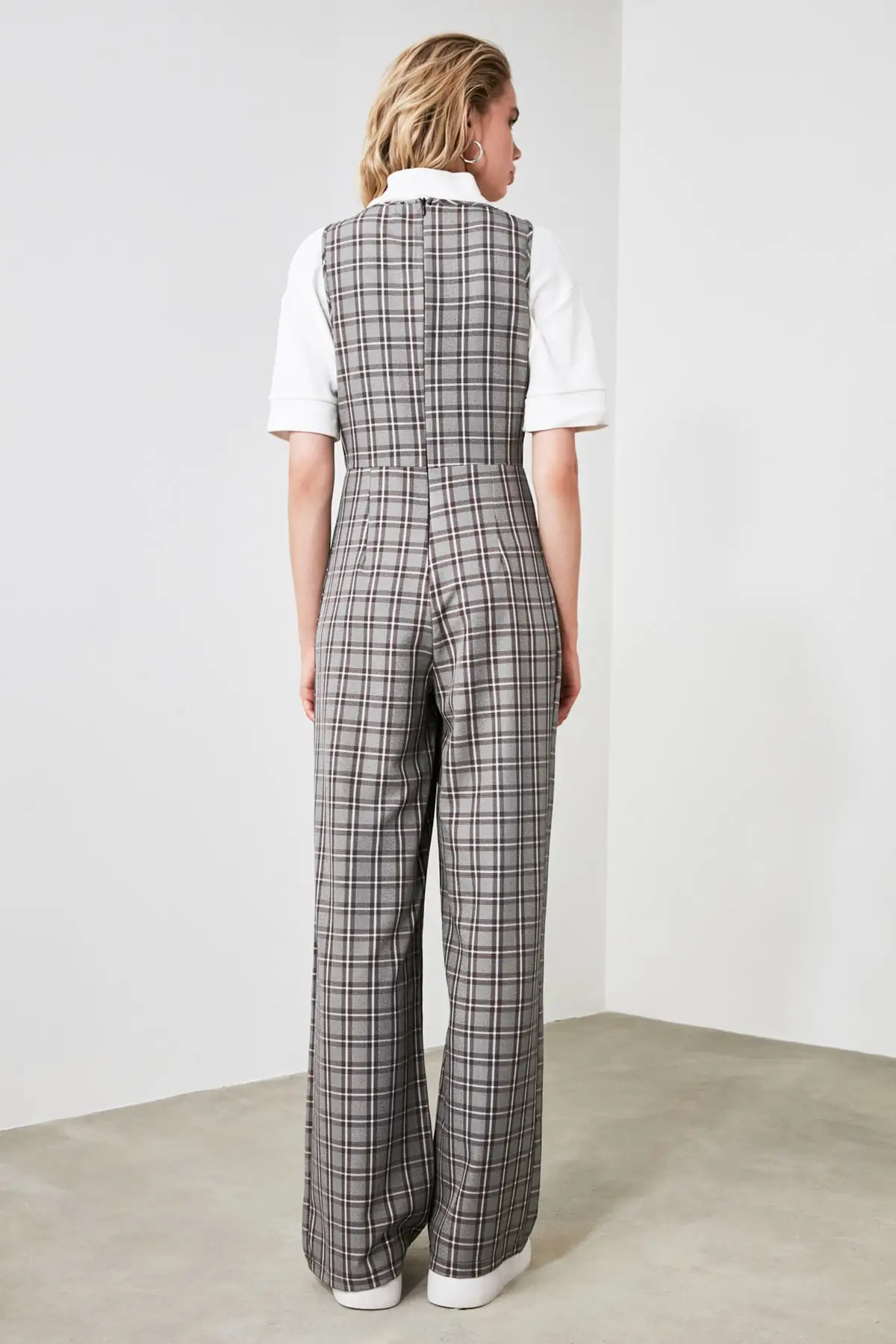 Trendyol Plaid Jumpsuit TCLAW19LJ0016