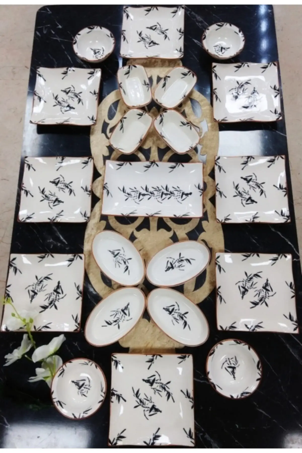 Элегантный керамический фарфоровый удобный набор zeytindalпродуктов для завтрака 8