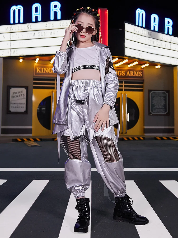 ZZL Girl's Urban Dance Clothes Jazz K-pop Hip-hop Dance Costume Silver Color 3 Pcs Outfits Children Runway Show Performance Wear
ZZL Girl's Urban Dance Clothes Jazz K-pop Hip-hop Dance Costume Silver Color 3 Pcs Outfits Children Runway Show Performance Wear