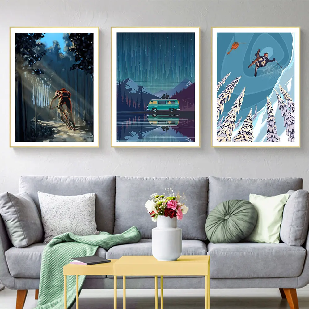 Ski Cycling Camping Posters Skiing French Snowboarding Canvas Paintings Wall Art Print Pictures For Living Room Home Decor
Ski Cycling Camping Posters Skiing French Snowboarding Canvas Paintings Wall Art Print Pictures For Living Room Home Decor