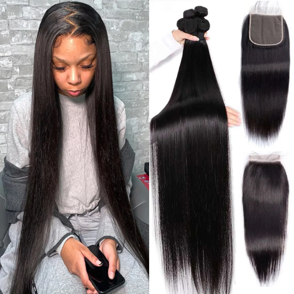 Bone Straight 100%Human Hair Bundle With Frontal 3Bundles Brailian Straight Remy Hair Weave Extensions With 4x4 Top Lace Closure
Bone Straight 100%Human Hair Bundle With Frontal 3Bundles Brailian Straight Remy Hair Weave Extensions With 4x4 Top Lace Closure