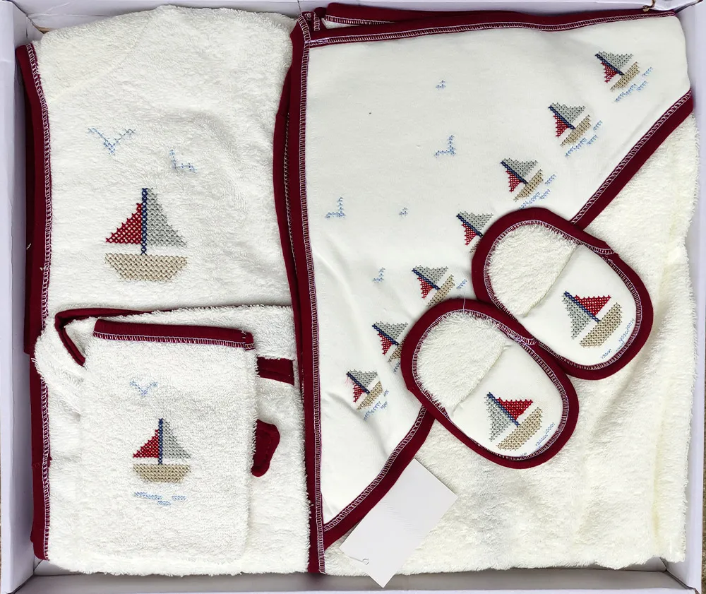 Sailboat and Seagulls Bathrobe Set Baby Unisex with Bathrobe Towel Pouch Slipper
Sailboat and Seagulls Bathrobe Set Baby Unisex with Bathrobe Towel Pouch Slipper