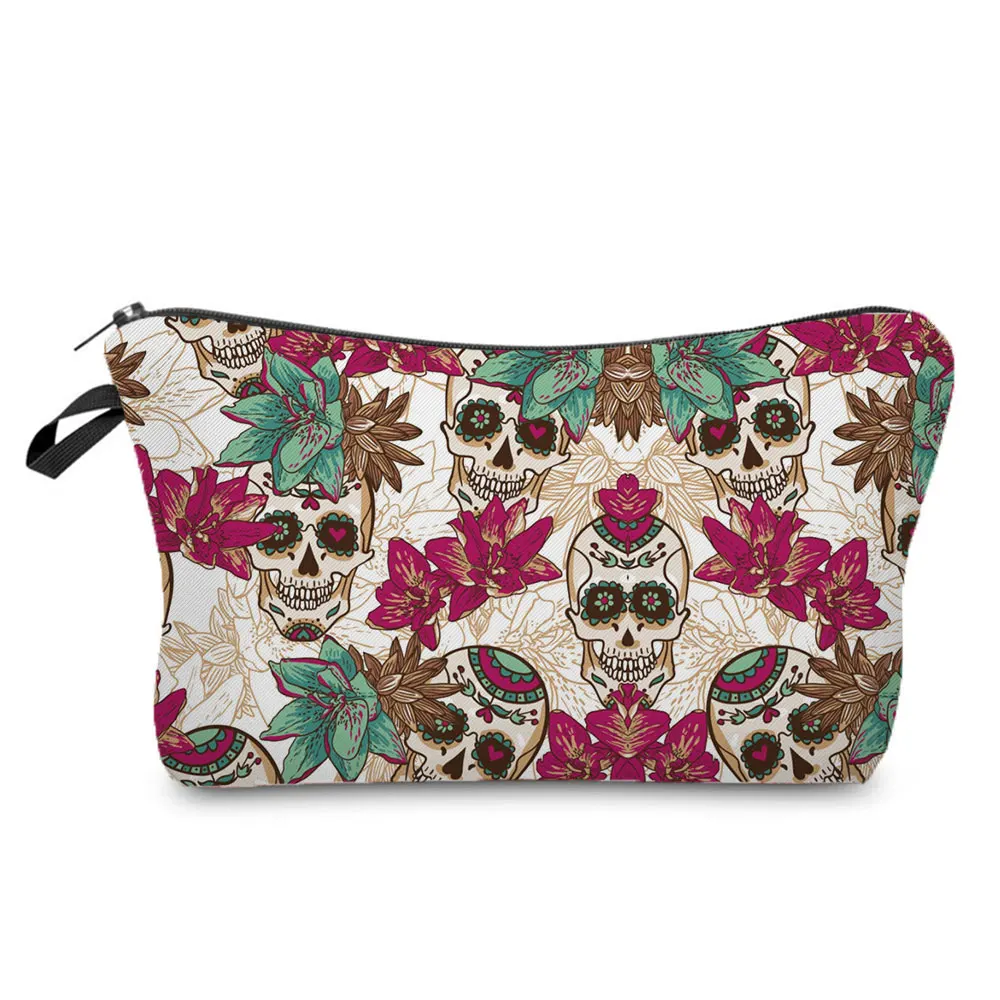 Day of the Dead Floral Skull Printed Cosmetics Bags Cool Fashion Makeup Bag High Quality Small Toiletry Bag Portable Storage Bag
Day of the Dead Floral Skull Printed Cosmetics Bags Cool Fashion Makeup Bag High Quality Small Toiletry Bag Portable Storage Bag