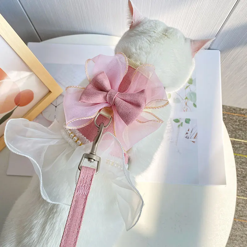 Cute Cat Harness Leash Pet Clothes Princess Dress Dual Purpose Pomeranian Teddy Fairy Outdoor Walking Vest Dog Rope Pet Supplies
Cute Cat Harness Leash Pet Clothes Princess Dress Dual Purpose Pomeranian Teddy Fairy Outdoor Walking Vest Dog Rope Pet Supplies