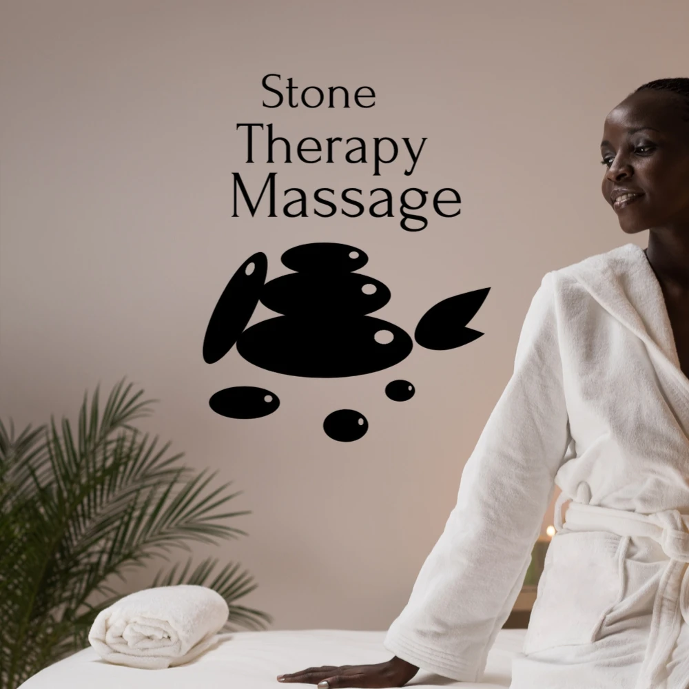 Newly Design Stone Therapy Wall Sticker Decal Spa Sticker Spa Relax Massage Room Wall Decoration A00454
Newly Design Stone Therapy Wall Sticker Decal Spa Sticker Spa Relax Massage Room Wall Decoration A00454