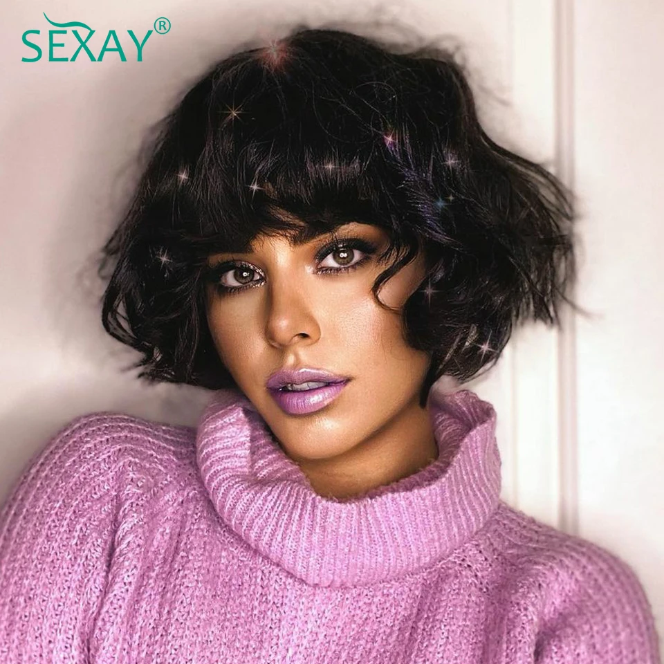 Sexay Body Wave Fake Scalp Short Bob Wig Malaysian Human Hair Wigs Cute And Casual Style Bob Wigs Double Drawn Fake Fringe Wigs
Sexay Body Wave Fake Scalp Short Bob Wig Malaysian Human Hair Wigs Cute And Casual Style Bob Wigs Double Drawn Fake Fringe Wigs