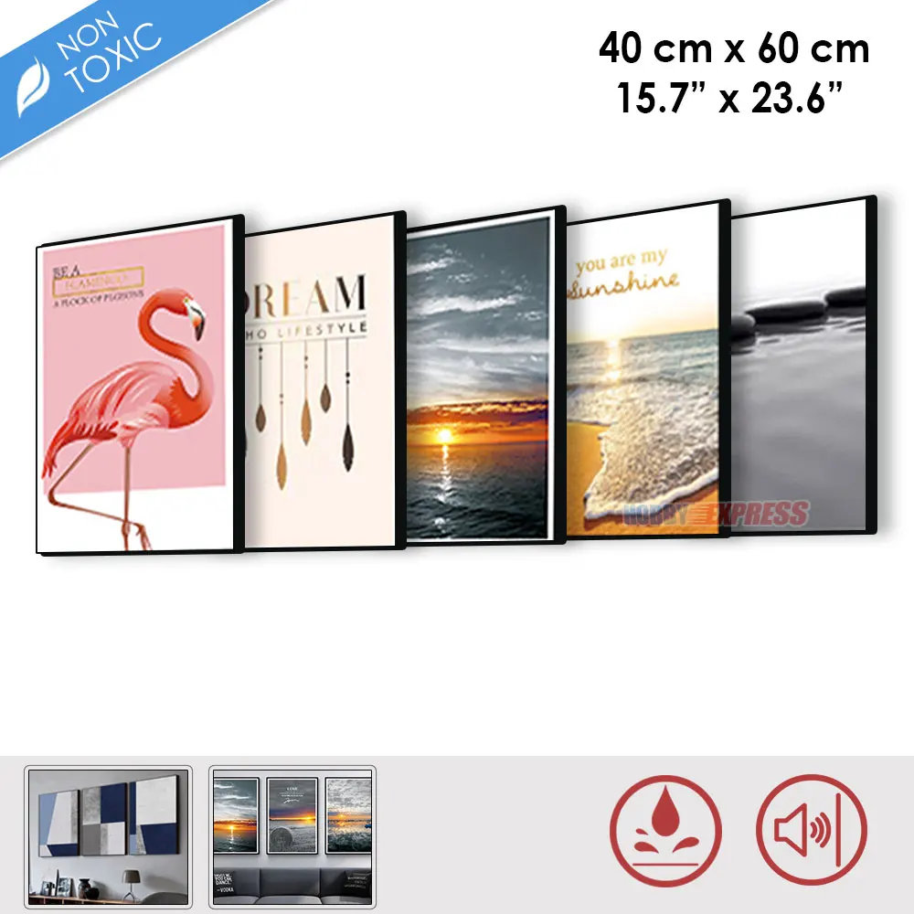 Arrowzoom Acoustic Soundproof Polyester Wall Art 3 Panel Home Decorative Canvas Painting 40 x 60 cm KK1182 | Дом и сад