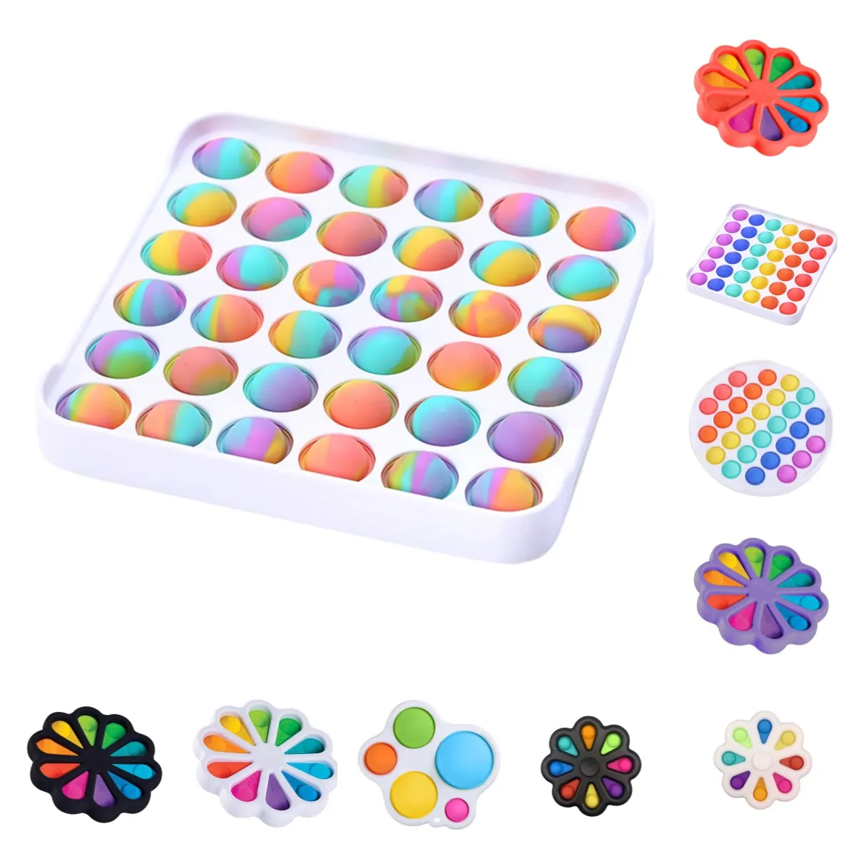 Colorful Push Pops Fidget Bubble Sensory Squishy Stress Reliever Autism Needs Anti-stress Pop-It Rainbow Adult Toys For Children
Colorful Push Pops Fidget Bubble Sensory Squishy Stress Reliever Autism Needs Anti-stress Pop-It Rainbow Adult Toys For Children