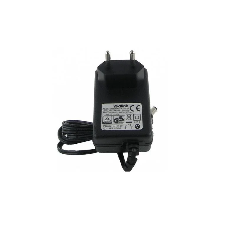 Блок питания Yealink 5VDC 1 2A для SIP T27(P G) T41(P S) T42(G S)|Адаптер передачи речи по протоколу IP|