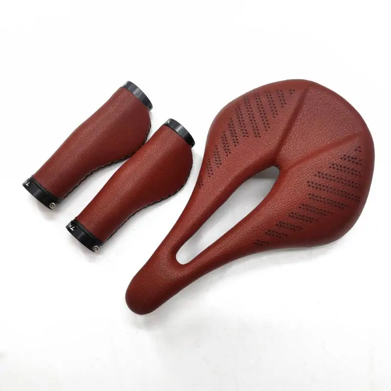 New Retro bicycle saddle Full Carbon Saddle MTB/Road Bike saddle Super Light Leather Carbon Cushions 122g with bike grips parts
New Retro bicycle saddle Full Carbon Saddle MTB/Road Bike saddle Super Light Leather Carbon Cushions 122g with bike grips parts