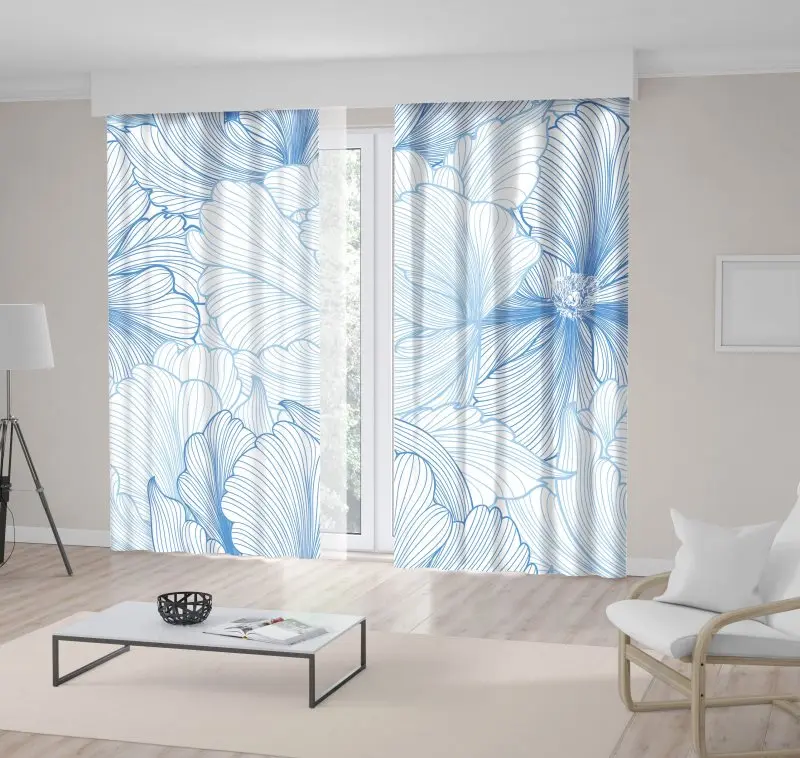 Curtain Floral Pattern Summer Flower Garden Blossom Vintage Blue White Decorative Monochrome Art Print
Curtain Floral Pattern Summer Flower Garden Blossom Vintage Blue White Decorative Monochrome Art Print