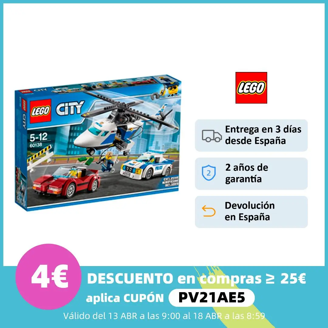 Конструктор LEGO City 60138 совместимый с Legoing 3 в 1 полицейский вертолет спортивный