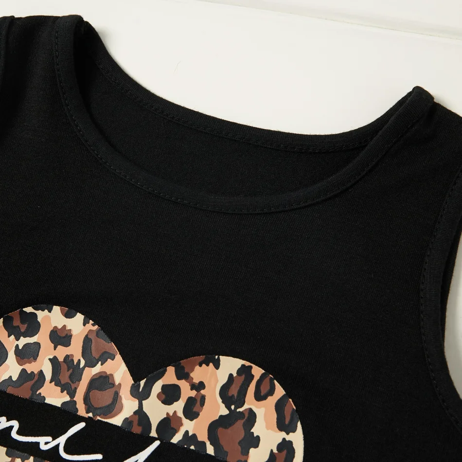 PatPat 2021 New Arrival Summer Love Leopard Print Black Sleeveless Tops for Mom and Me for Woman Tee and Girl Clothes
PatPat 2021 New Arrival Summer Love Leopard Print Black Sleeveless Tops for Mom and Me for Woman Tee and Girl Clothes