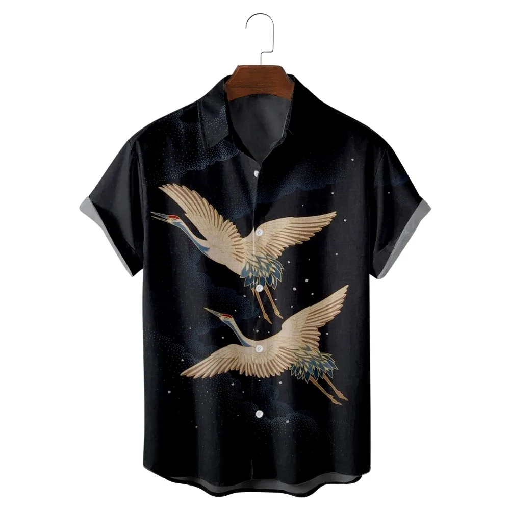 3D night sky red-crowned crane ancient style printing casual retro men's and women's spring and autumn short-sleeved shirts
3D night sky red-crowned crane ancient style printing casual retro men's and women's spring and autumn short-sleeved shirts