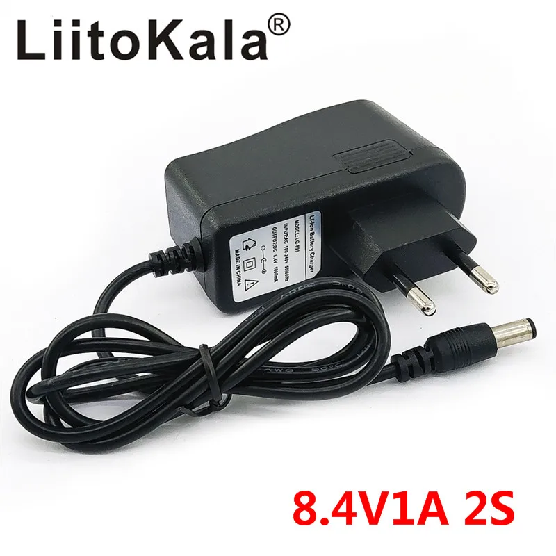 Зарядное устройство LiitoKala для велосипедных фар 8 4 в 1 А|charger 8.4v|battery powered charger8.4v charger |