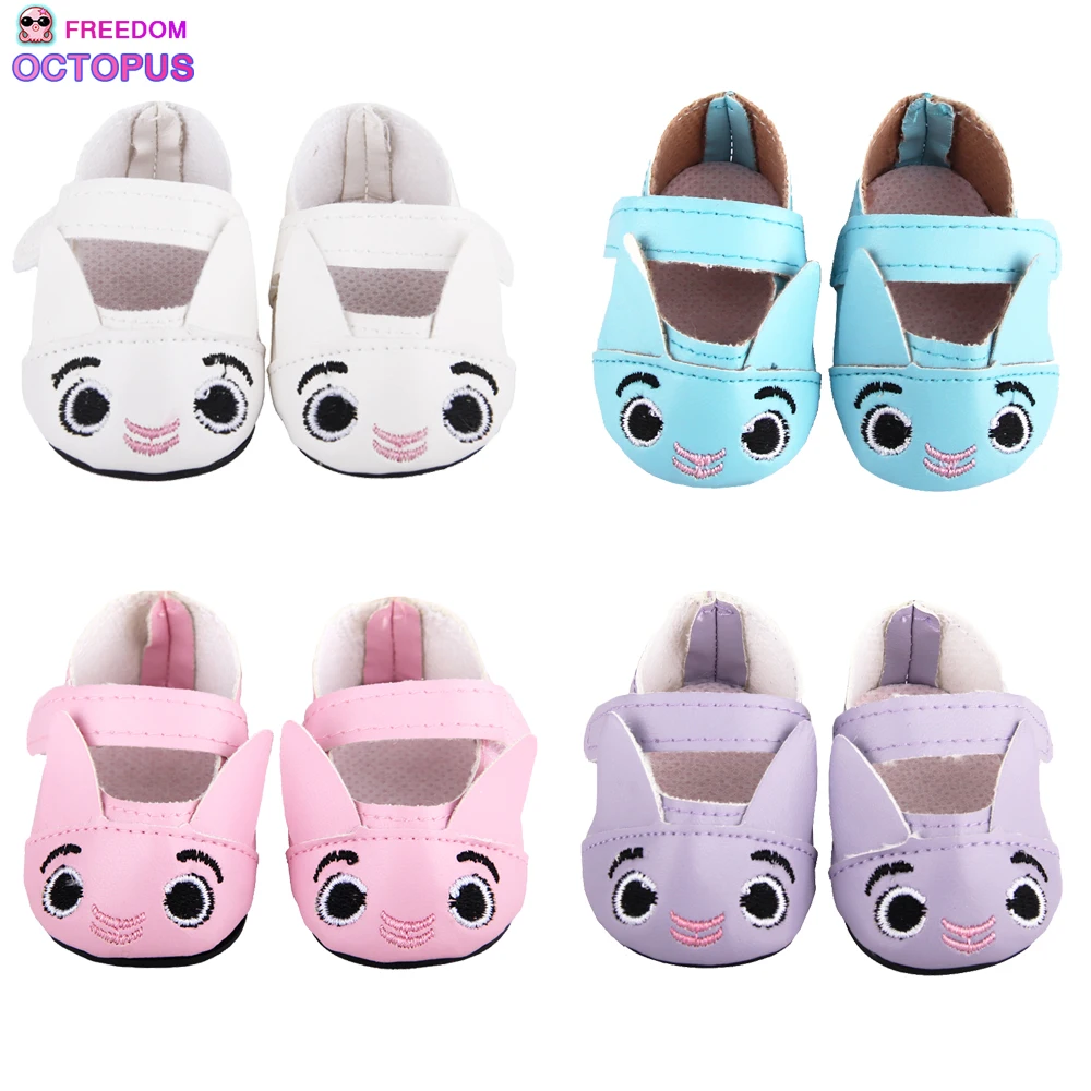 Doll Shoes Rabbit Ear Embroidery For American 18 Inch Girl Doll Accessories Leather Shoes Boots For 43cm Baby New Born& OG Dolls 
Doll Shoes Rabbit Ear Embroidery For American 18 Inch Girl Doll Accessories Leather Shoes Boots For 43cm Baby New Born& OG Dolls