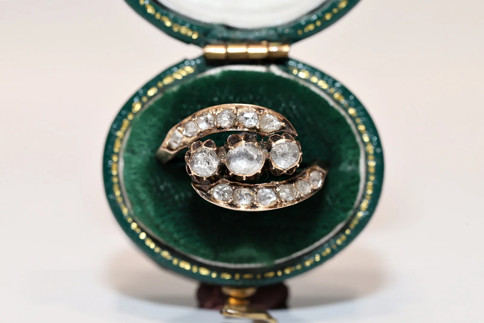 

Оригинальное античное Оригинальное 8K Золотое натуральное оформление османское изумительное кольцо
