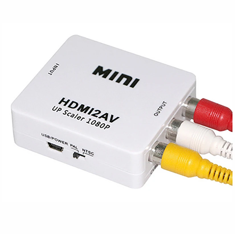 1PC HDMI TO AV Scaler Adapter HD Video Converter Box HDMI to RCA AV/CVSB L/R Video 1080P HDMI2AV Support NTSC PAL
1PC HDMI TO AV Scaler Adapter HD Video Converter Box HDMI to RCA AV/CVSB L/R Video 1080P HDMI2AV Support NTSC PAL