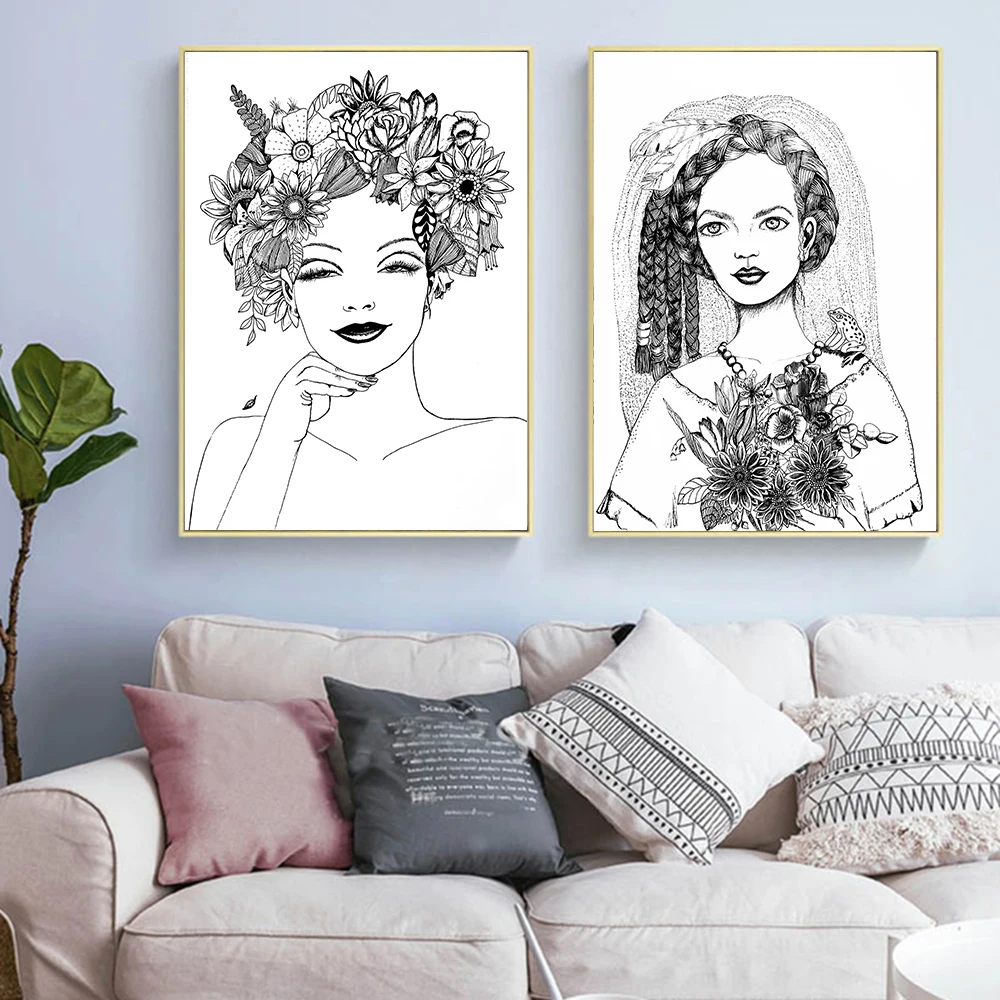 Abstract Line Posters And Prints Woman Head Flower Canvas Painting Minimalist Wall Art Pictures For Living Room Home Decor
Abstract Line Posters And Prints Woman Head Flower Canvas Painting Minimalist Wall Art Pictures For Living Room Home Decor