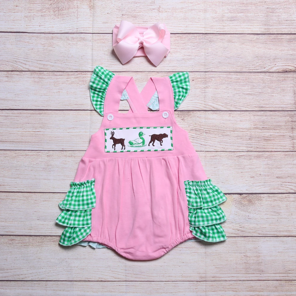 Mini One-Piece Cotton Clothes For Summer New Style Cute Animal Rompers Pretty Sleeveless Pink Bandana For 0-3T Girl 
Mini One-Piece Cotton Clothes For Summer New Style Cute Animal Rompers Pretty Sleeveless Pink Bandana For 0-3T Girl