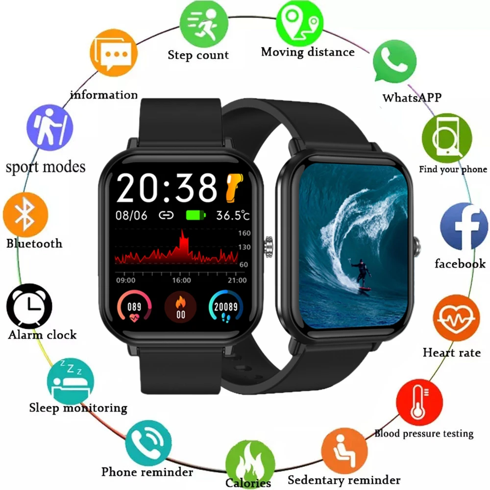 Smartwatch 2021 Full Touch Smart Watch For Men Women Thermometer Fitness Tracker Blood Oxygen Relogio Sport Watch PK IWO 13 Pro
Smartwatch 2021 Full Touch Smart Watch For Men Women Thermometer Fitness Tracker Blood Oxygen Relogio Sport Watch PK IWO 13 Pro
