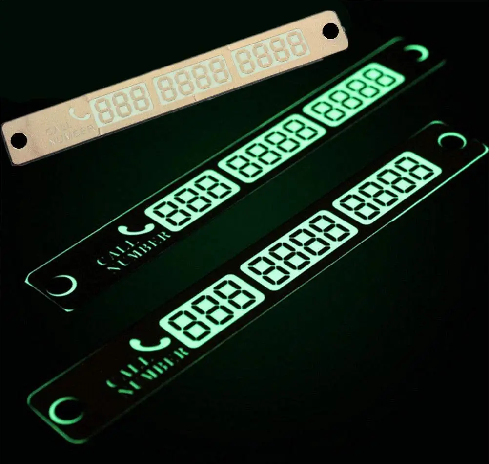 Phone number in the car temporary parking card phone number suckers luminous car sticker parking number plate interior accessory
Phone number in the car temporary parking card phone number suckers luminous car sticker parking number plate interior accessory