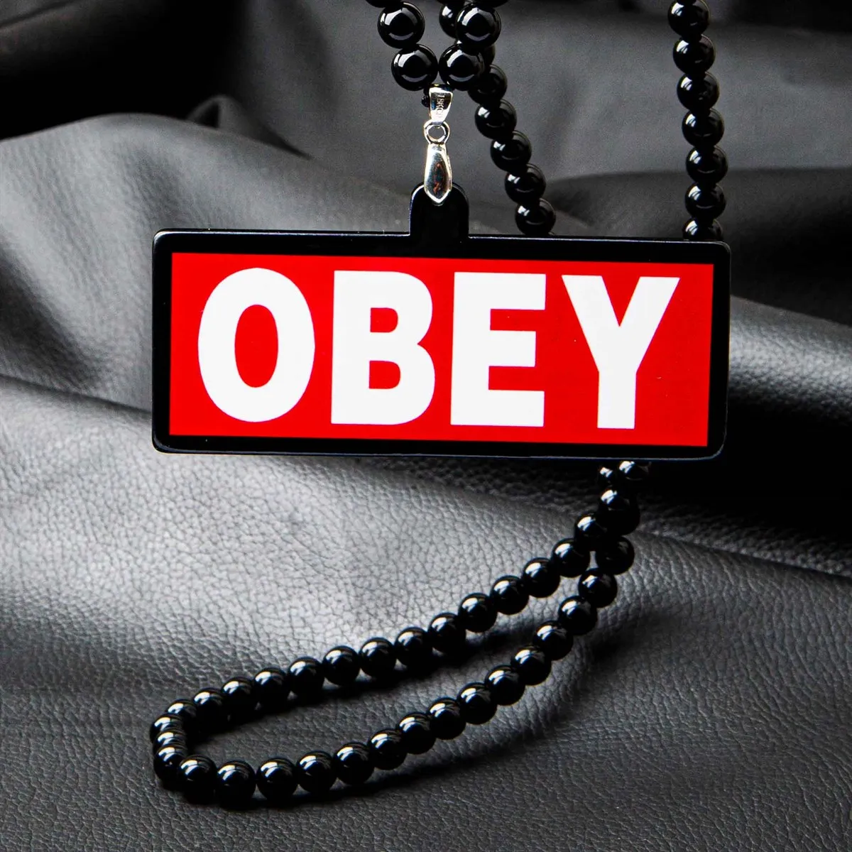 OBEY Written Trend Beaded Men's Necklace Fashion Cube Rope Chain Men Necklace Classic Stainless Steel Chain Necklace For Men
OBEY Written Trend Beaded Men's Necklace Fashion Cube Rope Chain Men Necklace Classic Stainless Steel Chain Necklace For Men