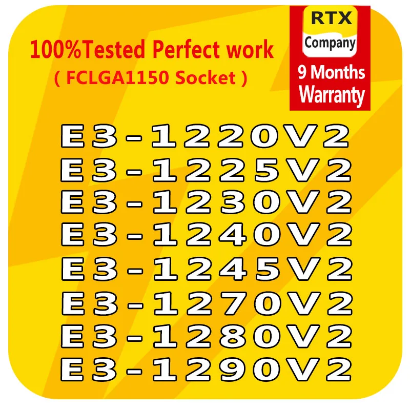 E3-1220V2 1225V2 1230V2 1240V2 1270V2 1280V2 1290V2 1245V2 1220v3 LGA1155 4cores CPU Server Processo rPC Computer Xeon Processor
E3-1220V2 1225V2 1230V2 1240V2 1270V2 1280V2 1290V2 1245V2 1220v3 LGA1155 4cores CPU Server Processo rPC Computer Xeon Processor