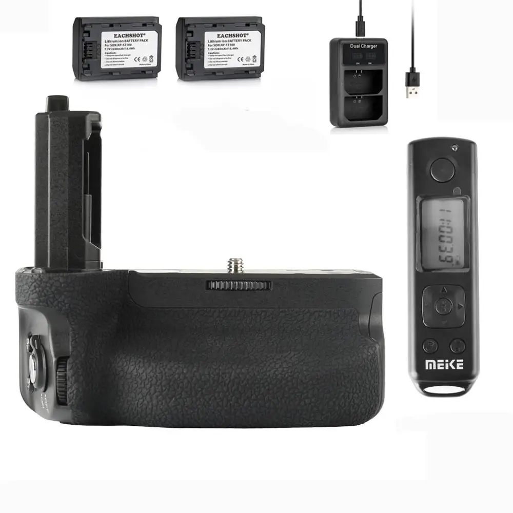 Аккумулятор Meike для Sony a7RIV a7R4 a7IV a74 a9II с 2 аккумуляторами NP FZ100 и зарядным