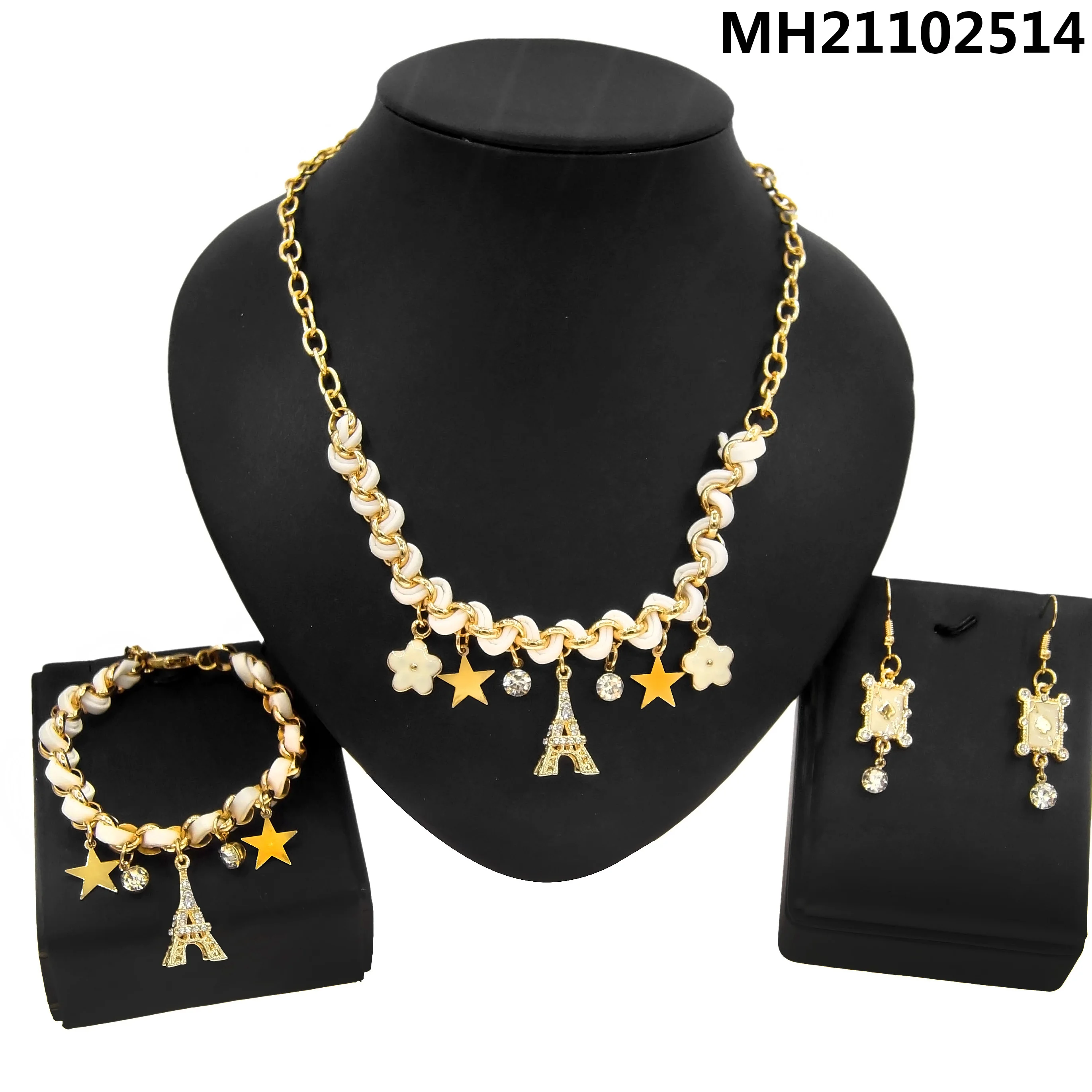 Wholesale Fashion Necklace Bracelet Earring Set Women Party Fashion Jewelry Set Women Party Jewelry set
Wholesale Fashion Necklace Bracelet Earring Set Women Party Fashion Jewelry Set Women Party Jewelry set