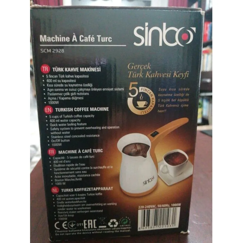 Sinbo portable electric turkish coffee pot Mini fast office coffee maker kettle boiled milk coffee coffee for home gift espresso
Sinbo portable electric turkish coffee pot Mini fast office coffee maker kettle boiled milk coffee coffee for home gift espresso