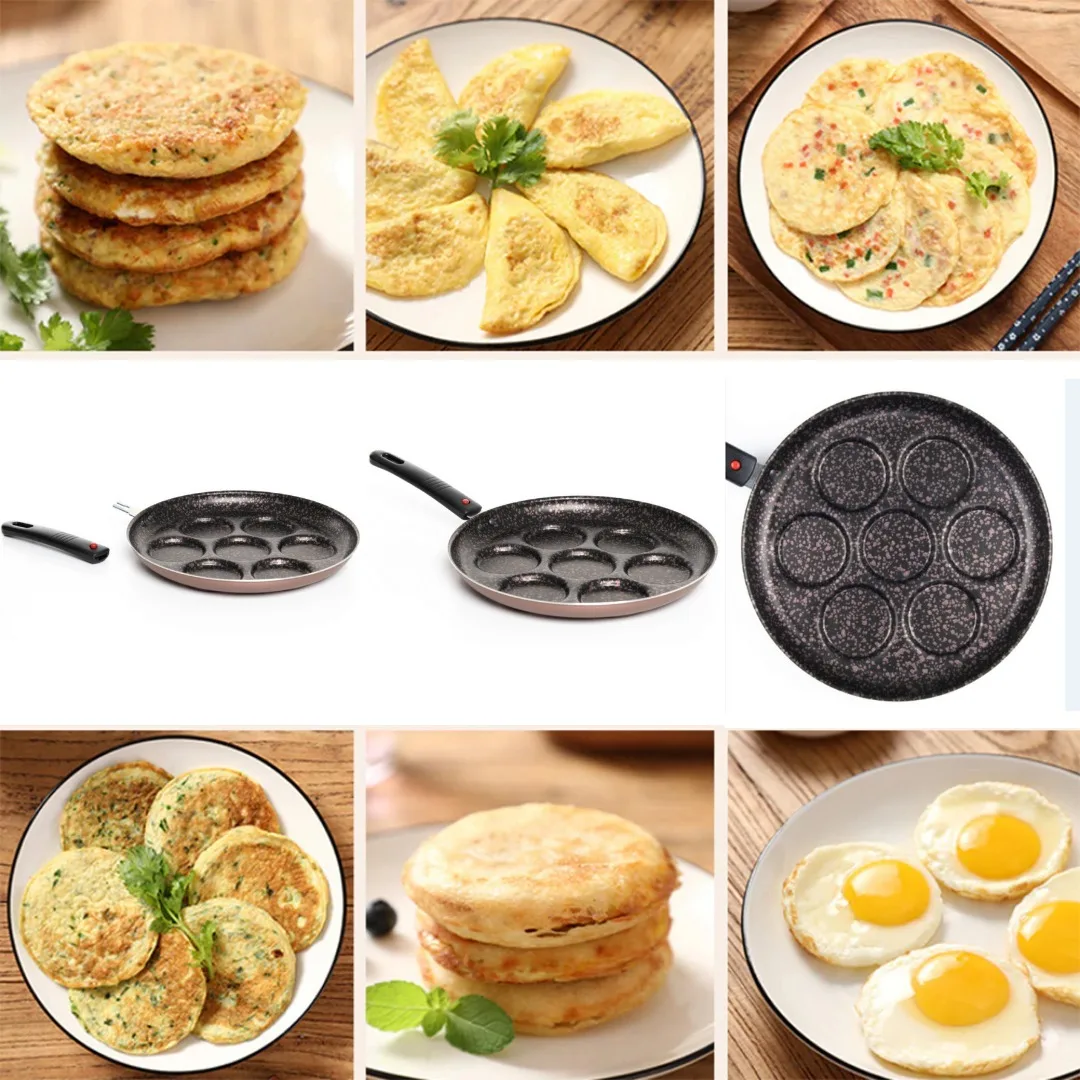 Turkey Quality RemovableHandle Non Stick Pancake Egg Omelet Pan Seven-Hole Cooking Frying Pot Multipurpose No-Oil Smoke Cookware
Turkey Quality RemovableHandle Non Stick Pancake Egg Omelet Pan Seven-Hole Cooking Frying Pot Multipurpose No-Oil Smoke Cookware