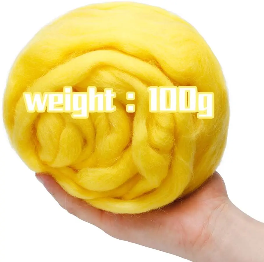 100g Fluffy Soft Woolen Fiber Dyed Wool Tops Roving Merino Felting Wool 14 Choices Craft Toys Felting Handmade Spinning Supplies
100g Fluffy Soft Woolen Fiber Dyed Wool Tops Roving Merino Felting Wool 14 Choices Craft Toys Felting Handmade Spinning Supplies