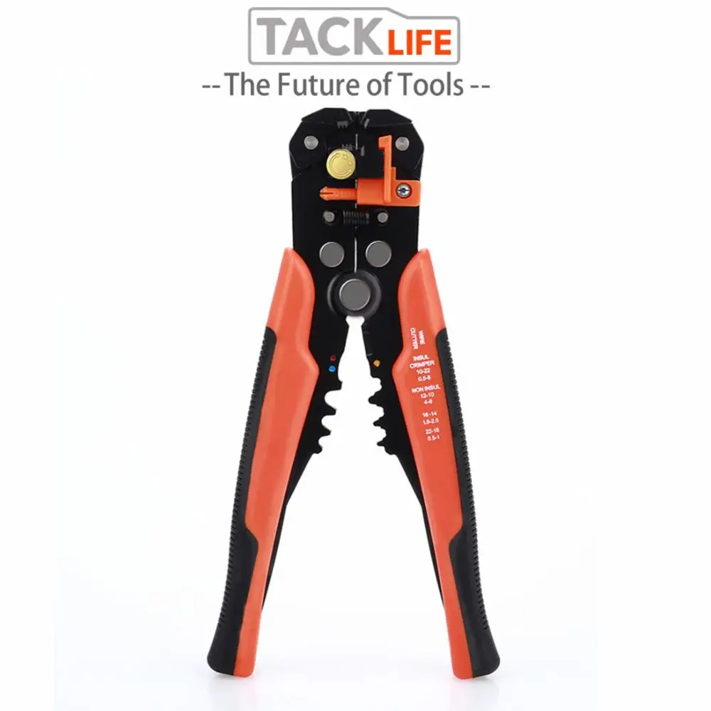 TACKLIFE Crimper Cable Cutter Automatic Wire Stripper Multifunctional Stripping Tools Crimping Pliers Terminal 0.2-6.0mm 
TACKLIFE Crimper Cable Cutter Automatic Wire Stripper Multifunctional Stripping Tools Crimping Pliers Terminal 0.2-6.0mm